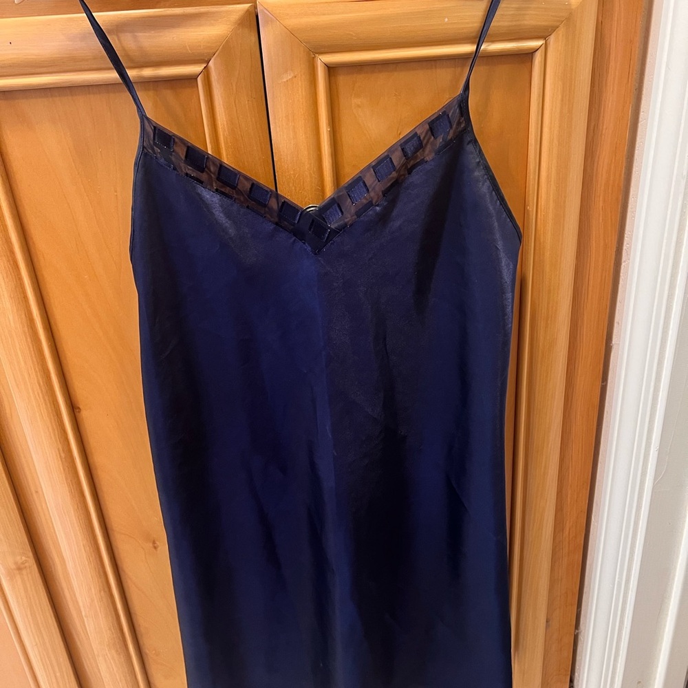 Elegant Navy Blue Slip Dress